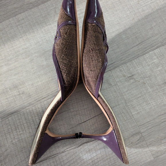 Vintage Prada Mules Tweed and Patent Leather - Picture 7 of 7